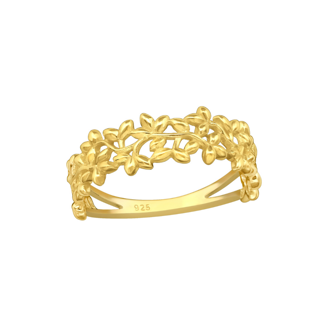 Ring Flowers Gold
