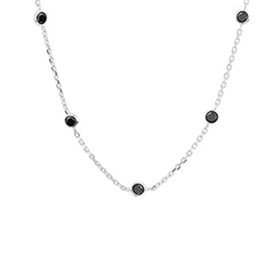 Necklace Silver & Black