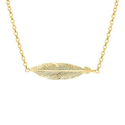 Necklace Feather Gold
