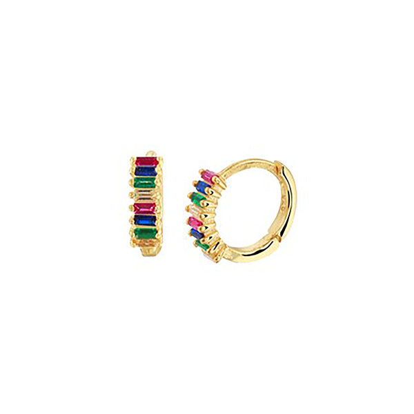 Earrings Colorful Gold