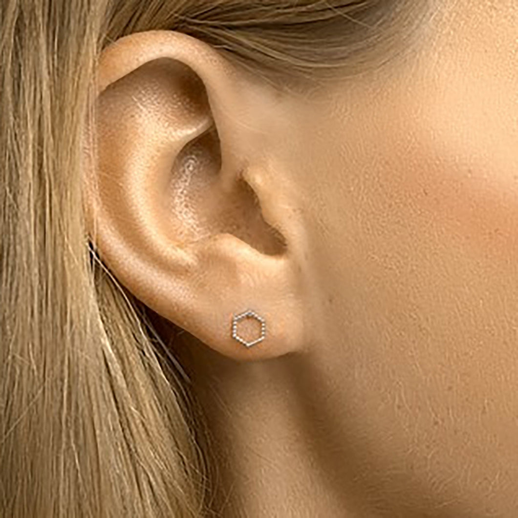 Earrings Hexagon