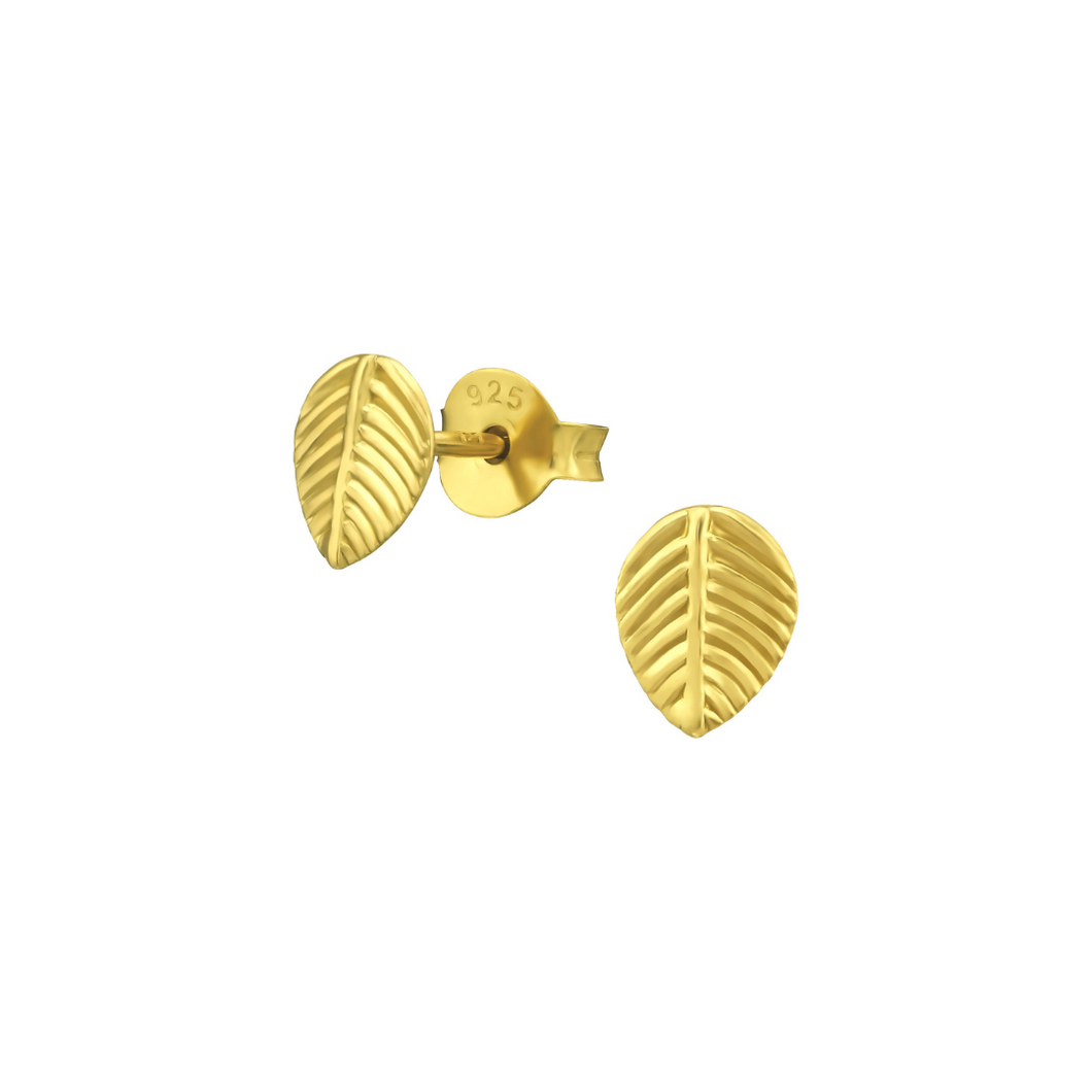 Earrings Leaf Gold