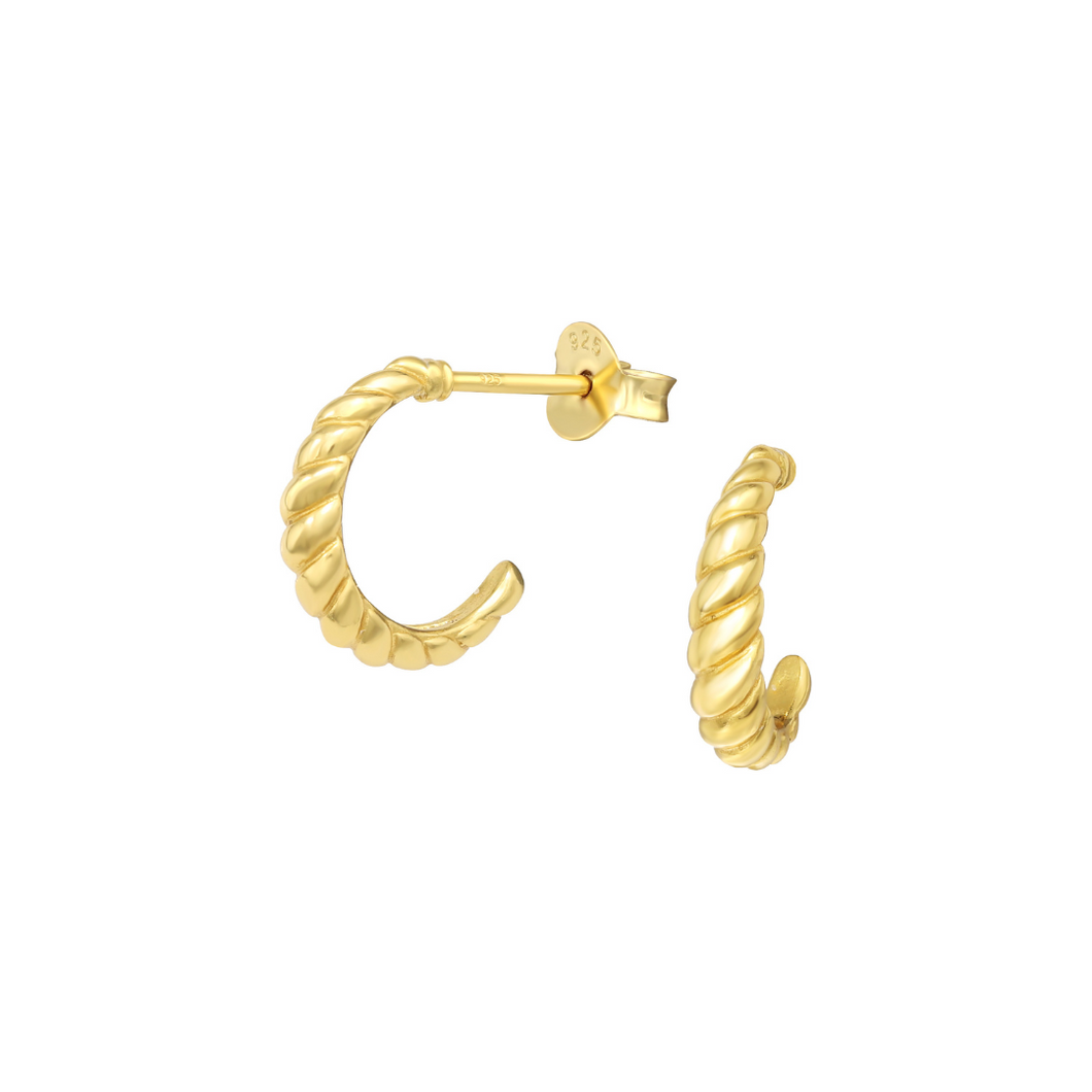 Hoops Twisted Gold