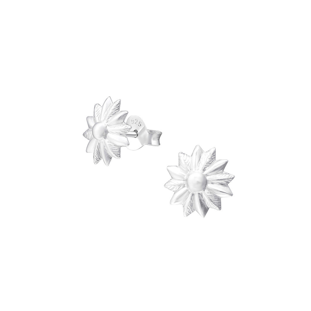 Earrings Flowers Silver